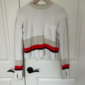 Athleta White/Cream Crew Neck Sweater